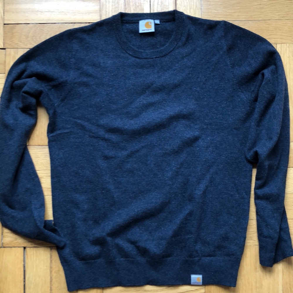 Carhartt men’s navy wool crew neck sweater S